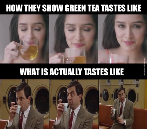 How they show green tea tastes like?