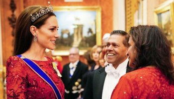 Princess Kate wore Queen Elizabeth II’s Red Gown & Sparkling Earrings